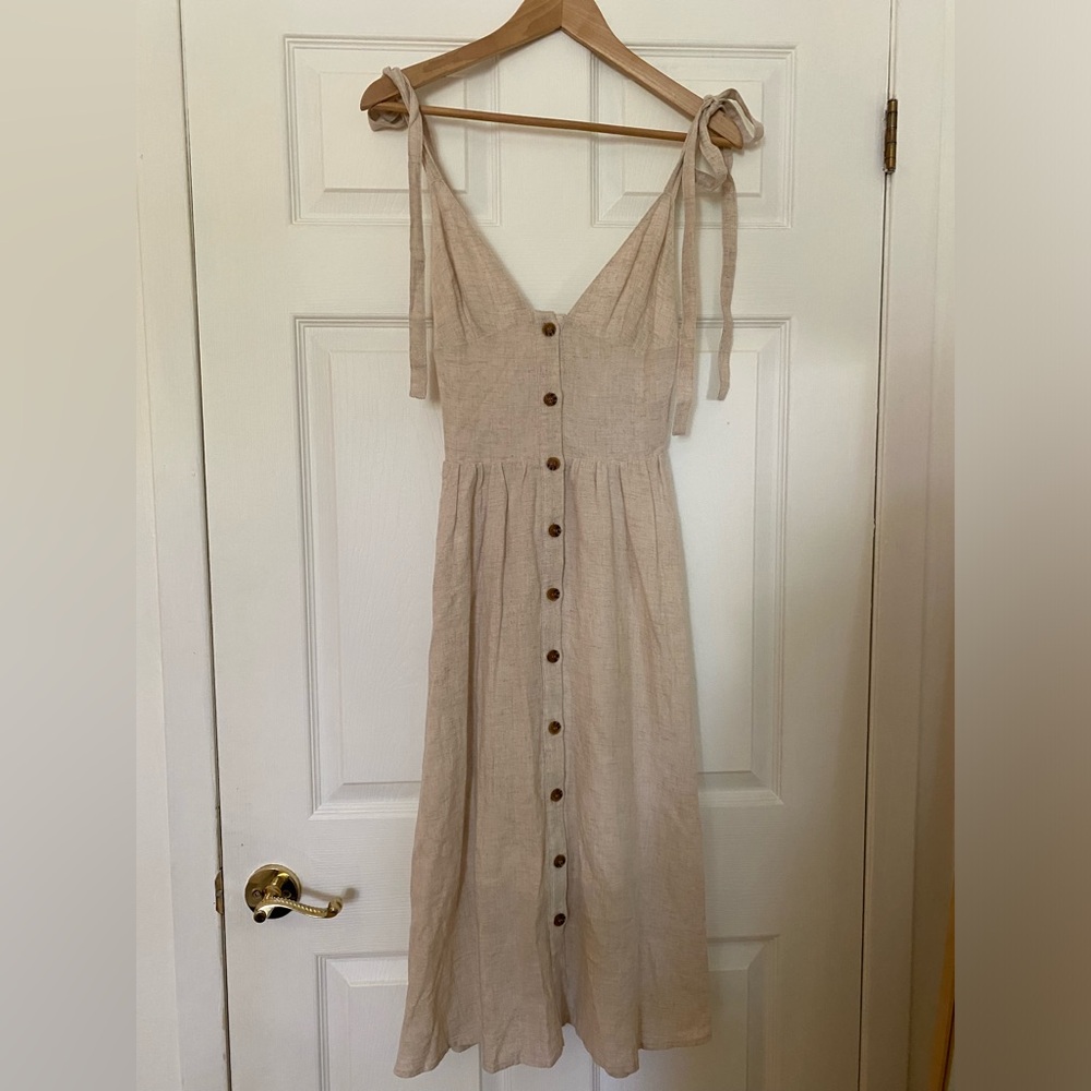 Charlie Holiday Linen MIDI Dress
